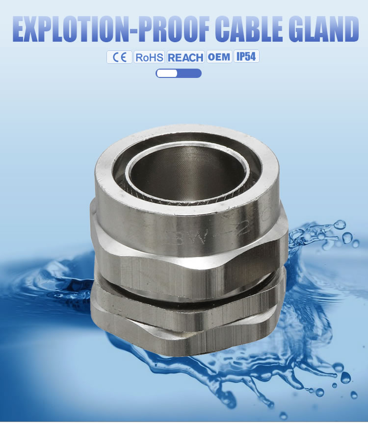 Exporter Ip68 Brass Explosion Proof Cable Gland Size