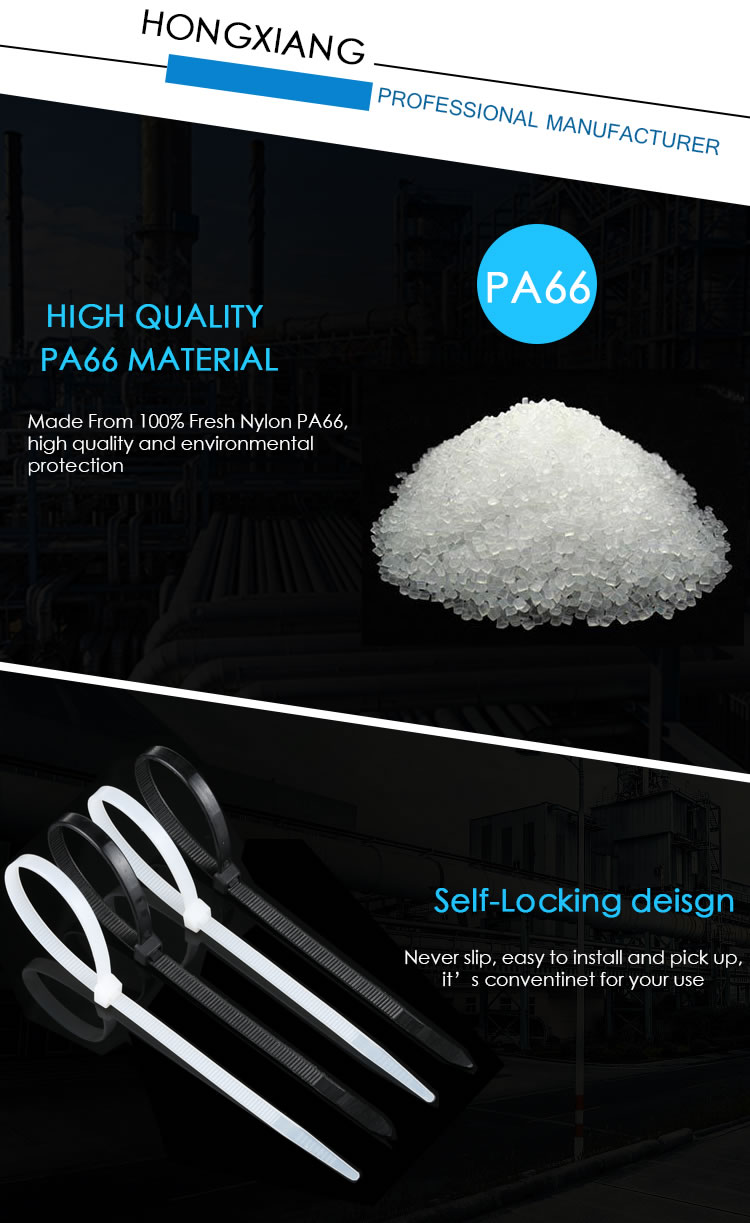 Customized Nylon PA66 Cable Tie With Label