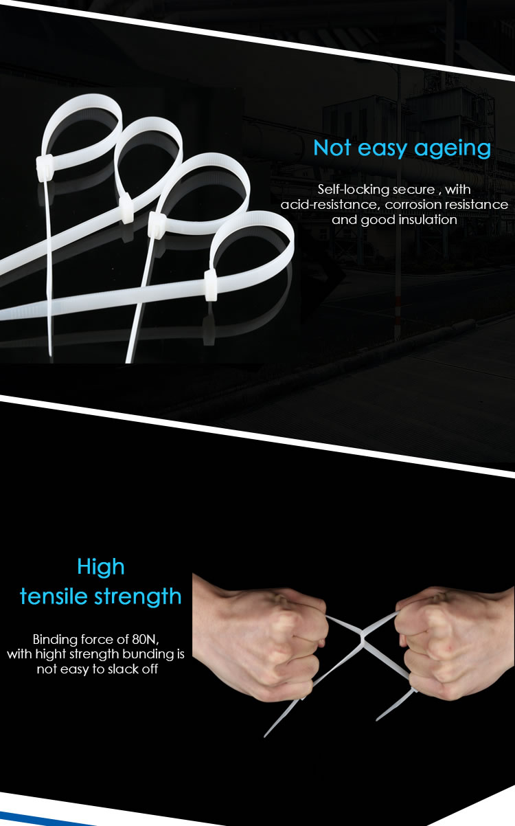 High Quality Yueqing Good Reputation Customized High Quality Nylon Cable Tie With Label From Hongxiang