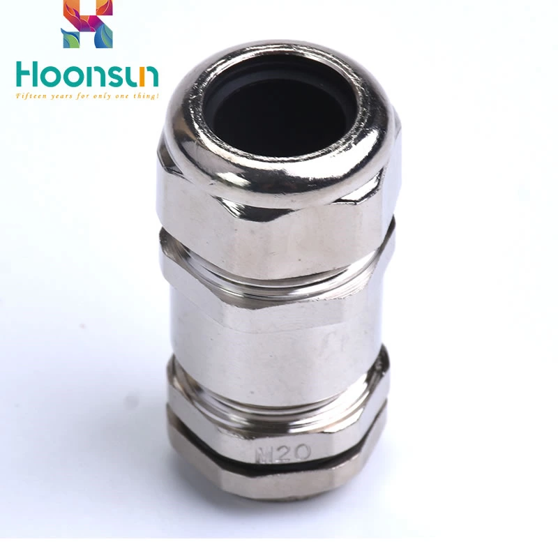 nickel plated brass gland tightened nylon hose tube connector