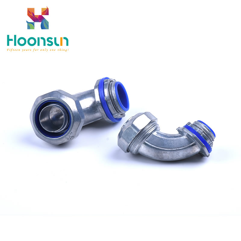 hot sale 90 degree zinc alloy metal fittings waterproof conduit fittings