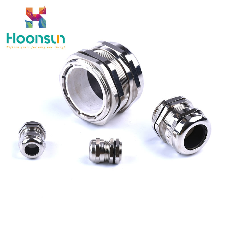 IP68 PG thread metal brass through type cable gland type