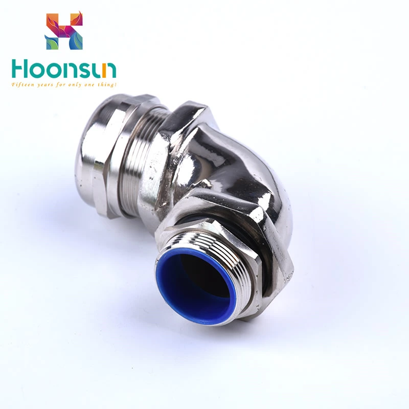 waterproof 90 degree Liquid Tight flexible pipe connector