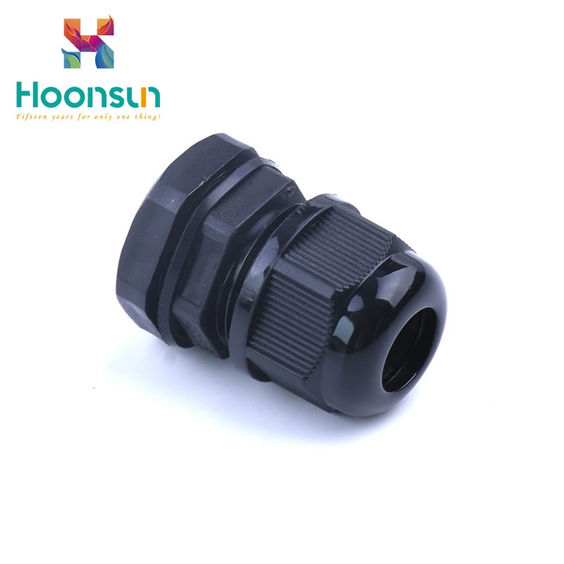 black IP68 waterproof split nylon wire cable gland