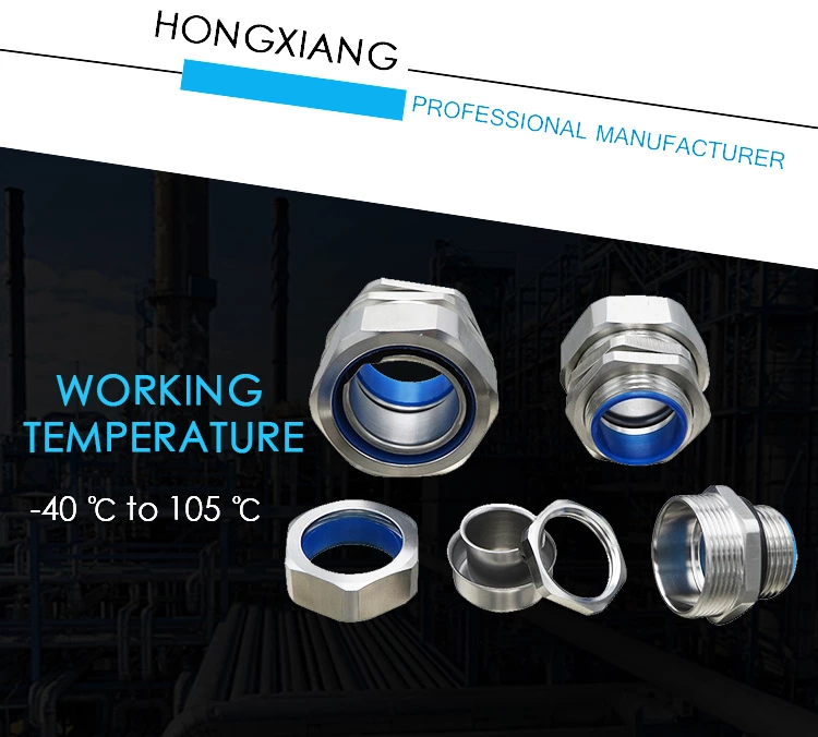 liquid tight IP66 zinc alloy waterproof straight electrical flexible conduit connector
