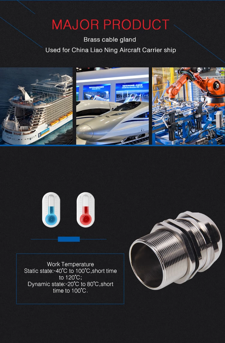 ip68 waterproof length type brass m thread type cable gland