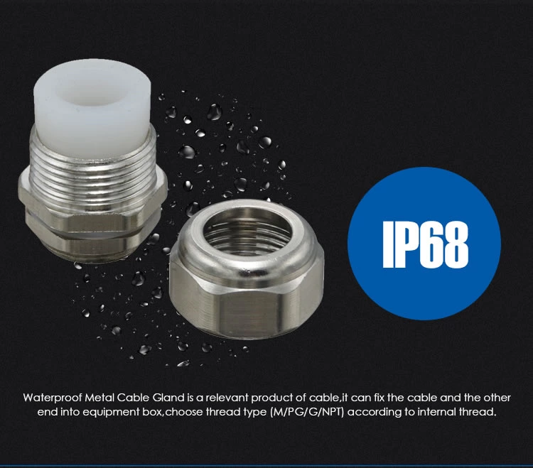 waterproof ip68 m type brass cable gland connector