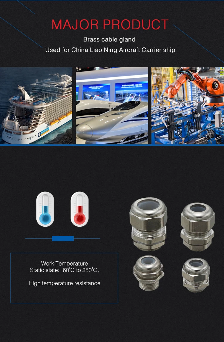 waterproof ip68 m type brass cable gland connector