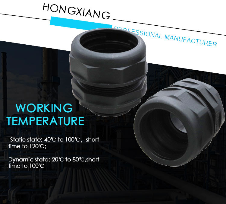 Wholesale prices PG type IP68/ waterproof Nylon plastic Cable Gland from Hoonsun