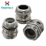 the block type EMC ip68 brass plated nickel metric cable glands