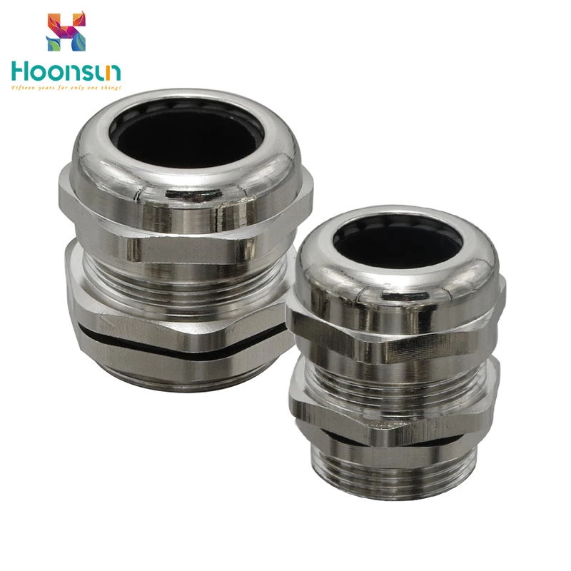 the block type EMC ip68 brass plated nickel metric cable glands