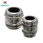 the block type EMC ip68 brass plated nickel metric cable glands