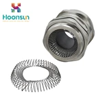 the block type EMC ip68 brass plated nickel metric cable glands