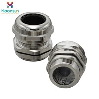 the block type EMC ip68 brass plated nickel metric cable glands