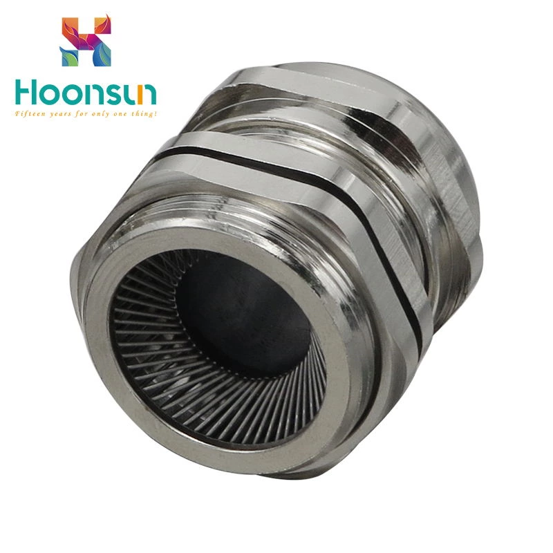 the block type EMC ip68 brass plated nickel metric cable glands