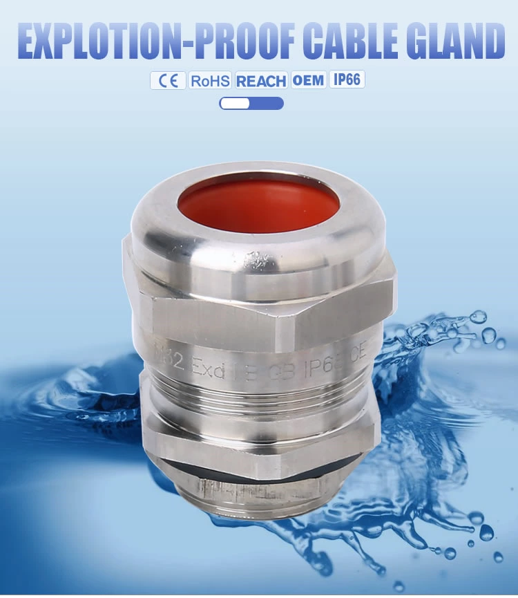 simple explosionproof and waterproof brass armoured cable gland manufactory