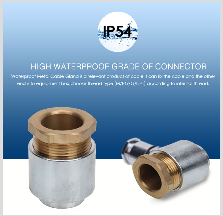 customized waterproof IP54 TH Type marine brass cable glands supplier