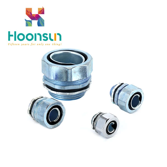 brass zinc alloy galvanized steel waterproof Flexible Conduit Connector of best quality