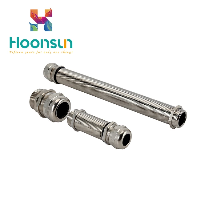 ip68 waterproof length type brass m thread type cable gland