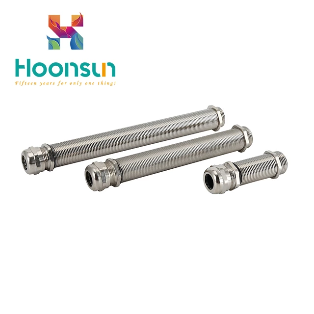 ip68 waterproof length type brass m thread type cable gland