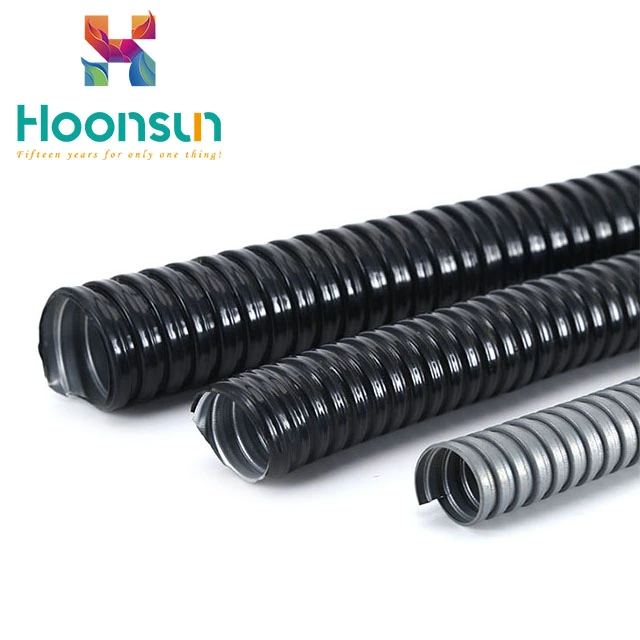 high quality PVC jacketed metallic black metal flexible conduit